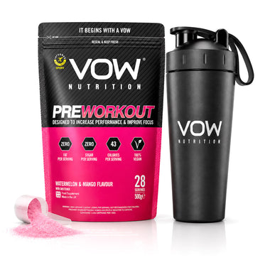 FREE Steel Shaker + Pre Workout - Vow Nutrition