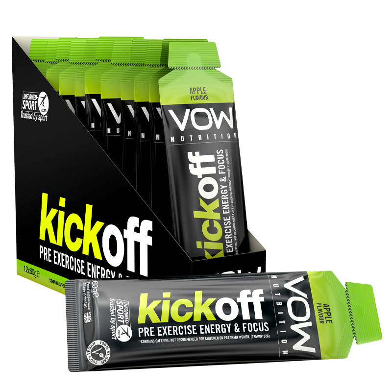 Kick Off x 12 Sachets - Pre Exercise Energy Gel - Vow Nutrition